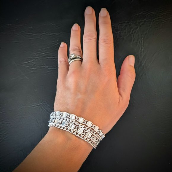 Sarah Coventry Necklace & Matching Chain Bracelet in Silver Tone - Picture 3 of 6